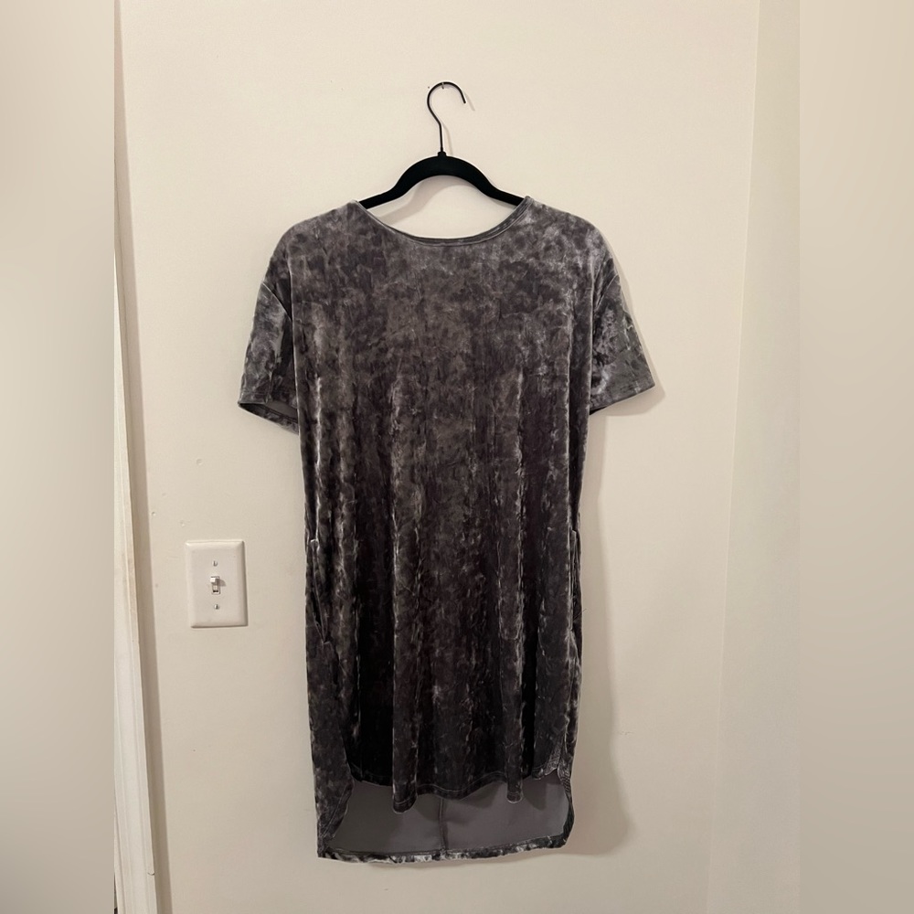 Z Supply Grey Velvet Dress